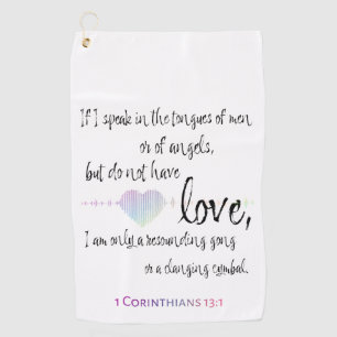 Serviette De Golf Amour 1 Corinthiens 13:1