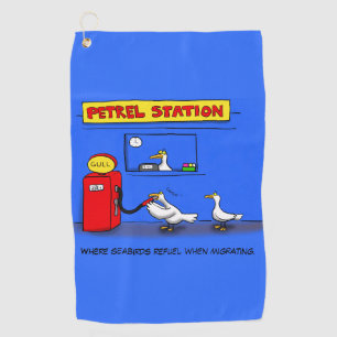 Serviette De Golf Amusant goéland de mer petrel caricature humour