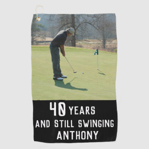 Serviette De Golf Anniversaire Golfer Funny 40e heureux Papa Par Pho