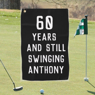 Serviette De Golf Anniversaire Golfer Funny 60e heureux papa Par