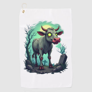 Serviette De Golf Apocalypse de la vache zombie