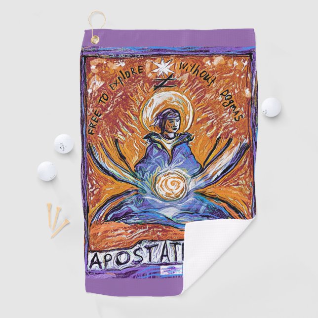 Serviette De Golf Apostatenaut - explorer sans dogmes (En situation)