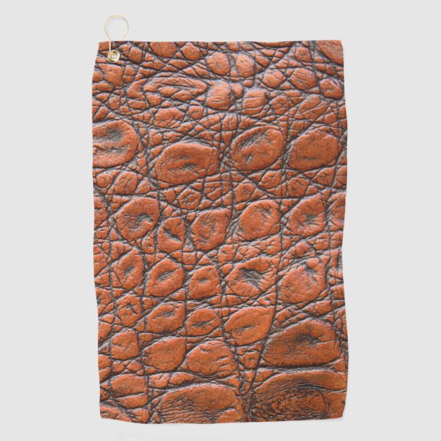 Serviette De Golf apparence fausse en cuir de crocodile (Devant)