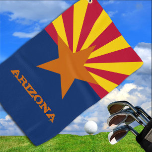 Serviette De Golf Arizona Flag & Arizona State États-Unis Golf/fans