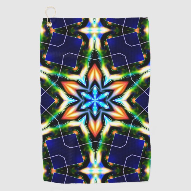 Serviette De Golf Armoiries métalliques fissurées d'étoile ou de fle (Devant)