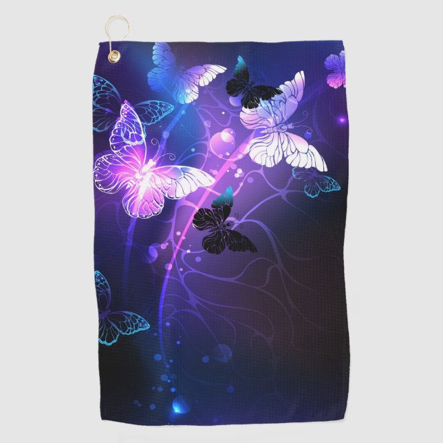 Serviette De Golf Arrière - plan avec papillons de nuit (Devant)