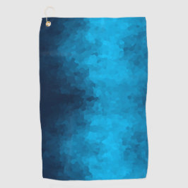 Serviette De Golf Arrière - plan bleu cristallisé Abstrait