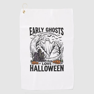 Serviette De Golf Art de gravure de fantôme de Halloween antique de 