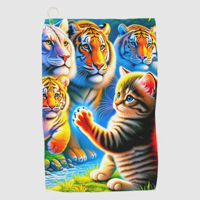 Serviette De Golf Art du chat (Devant)
