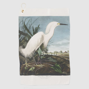 Serviette De Golf Art vintage d'Audubon représentant une Grande Aigr