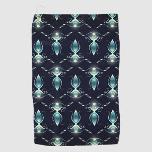 Serviette De Golf Aspect élégant des pierres bleues avec lumière bri