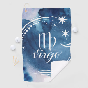 Serviette De Golf Astrologie de l'aquarelle - Virgo