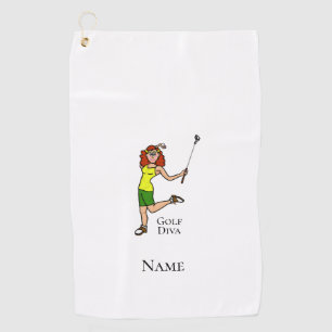 Serviette De Golf Auburn Female Golf Diva Golf Serviette