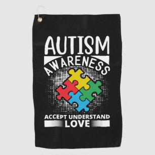 Serviette De Golf Autism Awareness Accept Understand Love