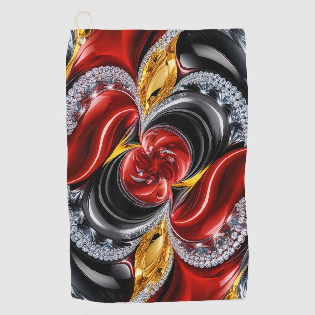 Serviette de golf aux couleurs de l'Allemagne (Devant)