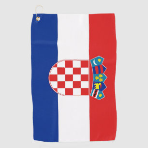 Serviette de golf avec drapeau de Croatie