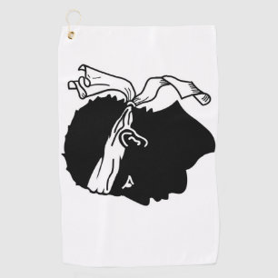 Serviette de golf avec drapeau de la Corse