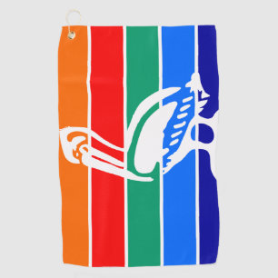 Serviette de golf avec drapeau de Saint-Pétersbour