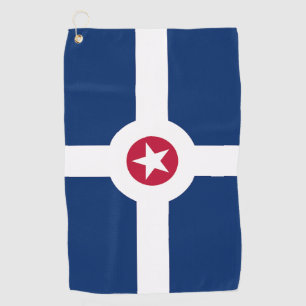 Serviette de golf avec drapeau d'Indianapolis City