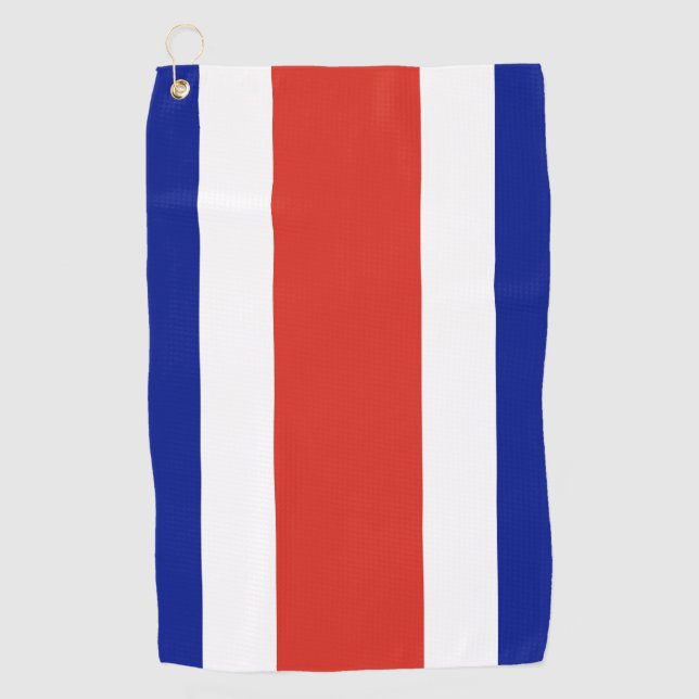 Serviette de golf avec drapeau du Costa Rica (Devant)