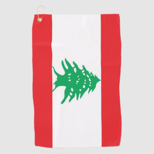 Serviette de golf avec drapeau du Liban