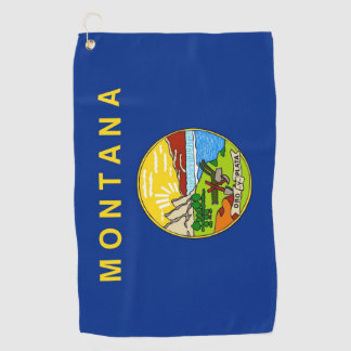 Serviette de golf avec drapeau du Montana