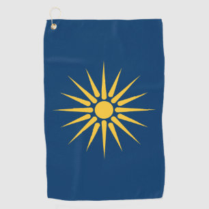 Serviette de golf avec le drapeau de Macédoine, Gr