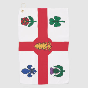 Serviette de golf avec le drapeau de Montréal, Can