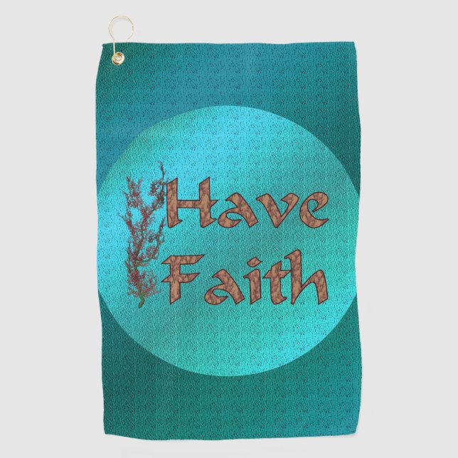 Serviette De Golf Ayez la foi Inspirationnelle     (Devant)