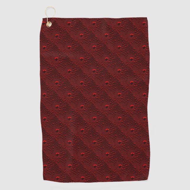 Serviette De Golf Baisses d'eau sur le métal Crimson (Devant)
