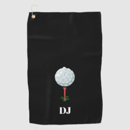 Serviette De Golf Bal de golf sur les initiés noirs