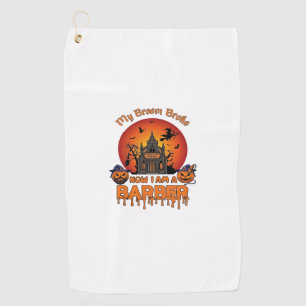 Serviette De Golf Balai de coiffeur Casse la citrouille d'Halloween