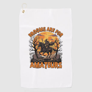 Serviette De Golf Balais Sont Des Amateurs Halloween Sorcière Cheval