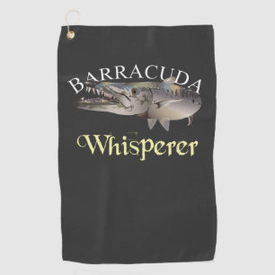 Serviette De Golf Barracuda Whisperer Tissu de pêche de couleur fonc