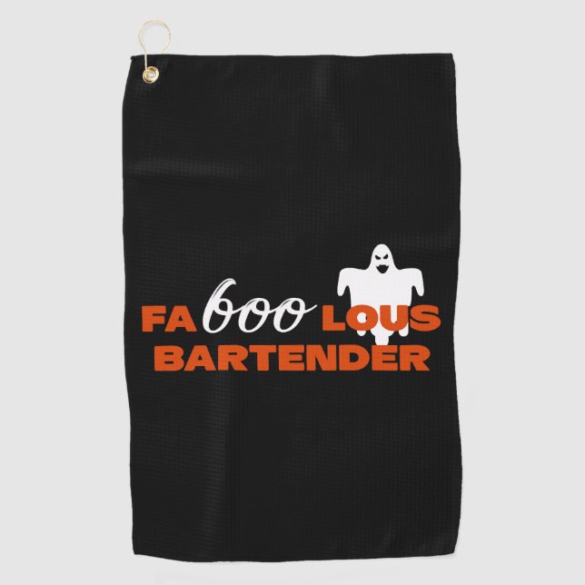 Serviette De Golf Bartender Halloween (Devant)