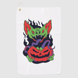 Serviette De Golf Bat Halloween - Scandale Vampire Citrouille Hallow