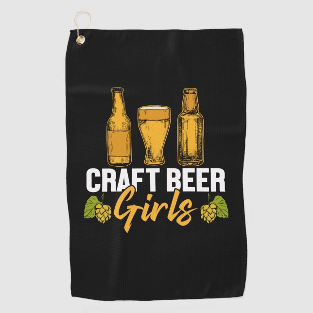 Serviette De Golf Bateau à bière Bateau à bière Filles à bière Anniv (Devant)