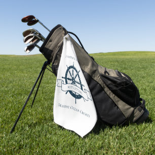 Serviette De Golf Bateau personnalisé Capitaine Nautique