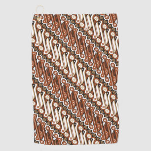 Serviette De Golf Batik indonésien motif