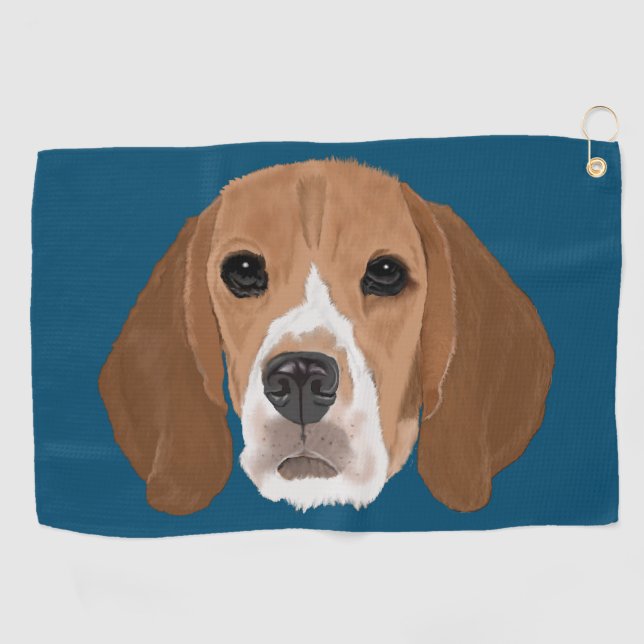 Serviette De Golf Beagle (Horizontal)