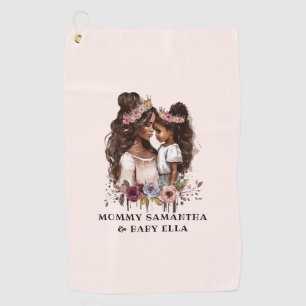 Serviette De Golf Belle mère et fille noire (5)