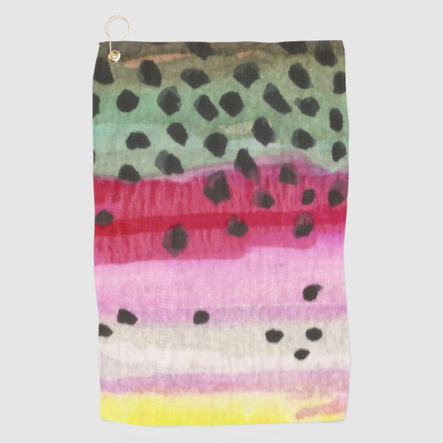Serviette De Golf Belle peau de truite arc-en-ciel (Devant)