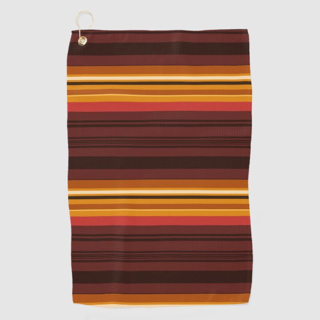 Serviette De Golf Belles rayures vintages (Devant)