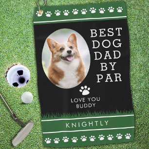 Serviette De Golf BEST CHIEN DAD BY PAR PAR Empreintes de pattes pho