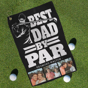 Serviette De Golf Best Dad By Par 3xPhoto Fête des pères Cadeau