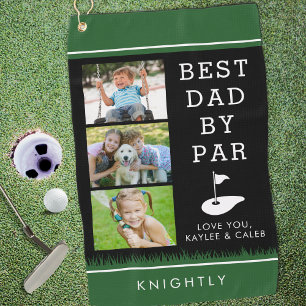 Serviette De Golf BEST DAD BY PAR PAR 3 Collage photo Personnalisé
