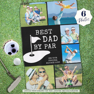 Serviette De Golf BEST DAD BY PAR PAR 6 Collage photo Personnalisé