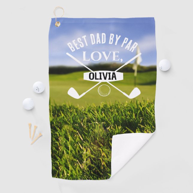 Serviette De Golf Best Dad By Par Par Golf Lover Fête des pères (En situation)