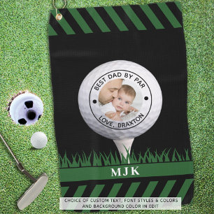 Serviette De Golf Best Dad By Par Photo Personalized