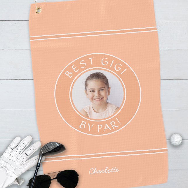 Serviette De Golf Best Gigi Par Par Par Elegant Golfer Peach Cadeau  (Best Gigi By Par Elegant Golfer Peach Photo Gift Golf Towel)